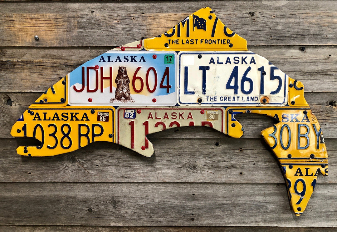 Alaska Rainbow Trout License Plate Art | Tailwaters Fly Fishing