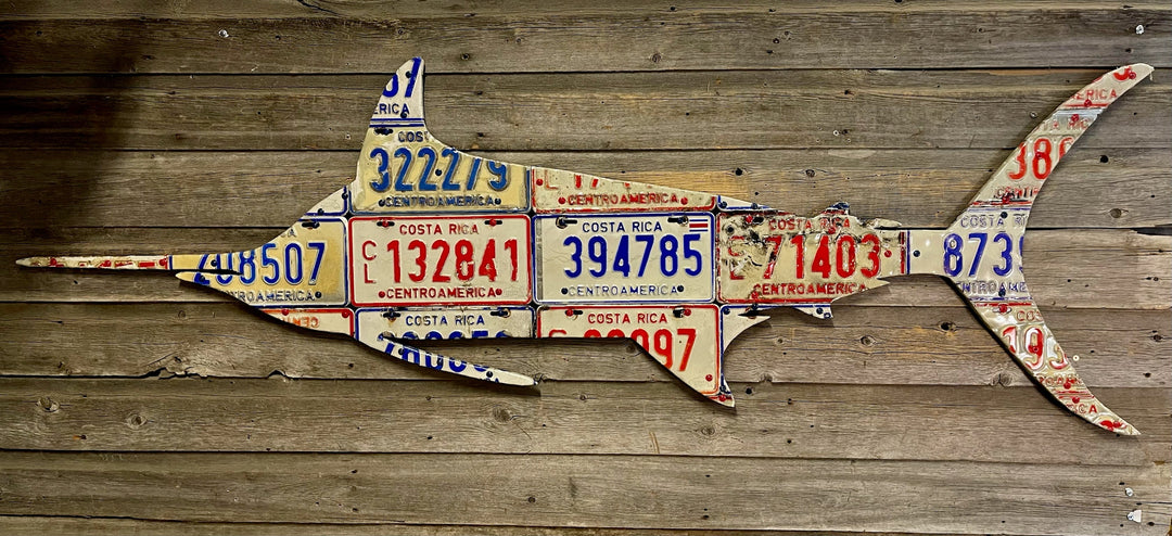 Costa Rica Marlin License Plate Art | Tailwaters Fly Fishing
