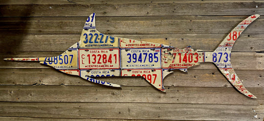 Costa Rica Marlin License Plate Art | Tailwaters Fly Fishing