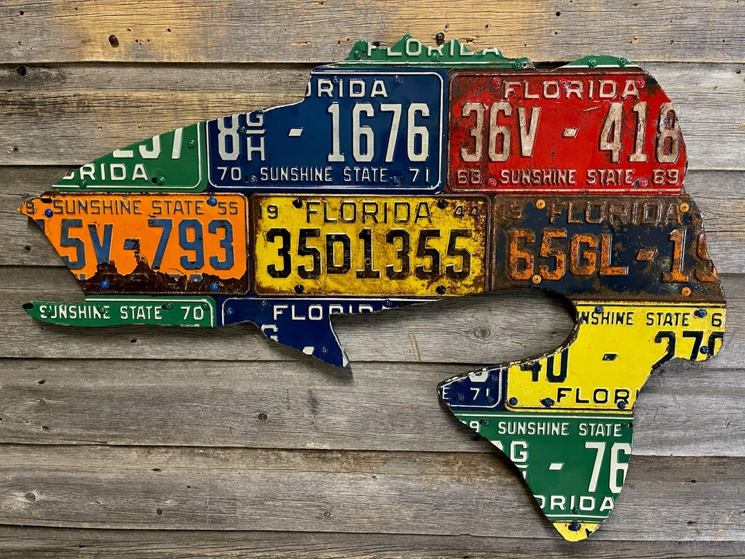 Florida Antique Largemouth Bass License Plate Art - Ready-To-Ship | Tailwaters Fly Fishing