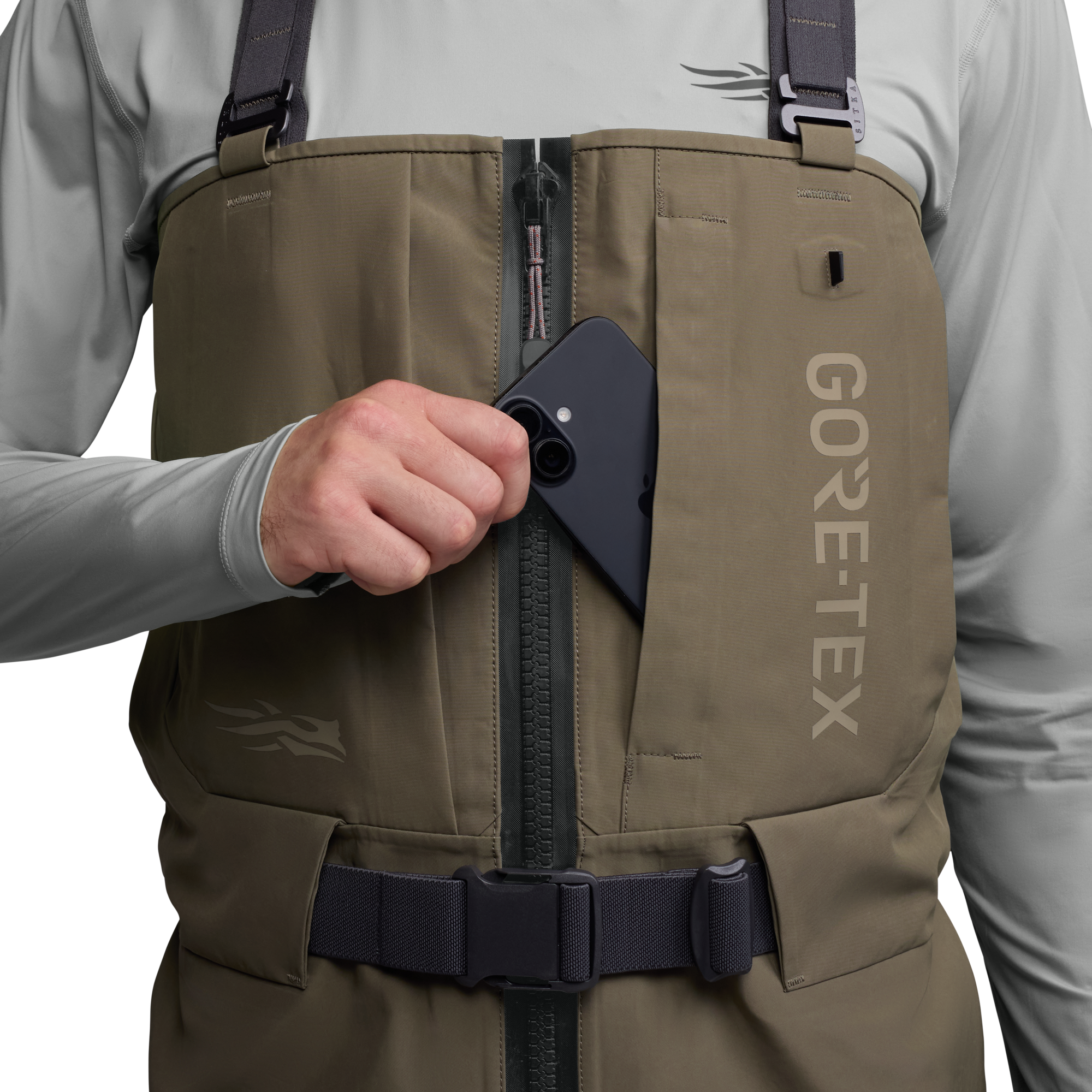 Sitka CrossCurrent Zip GTX Stockingfoot Wader | Tailwaters Fly Fishing