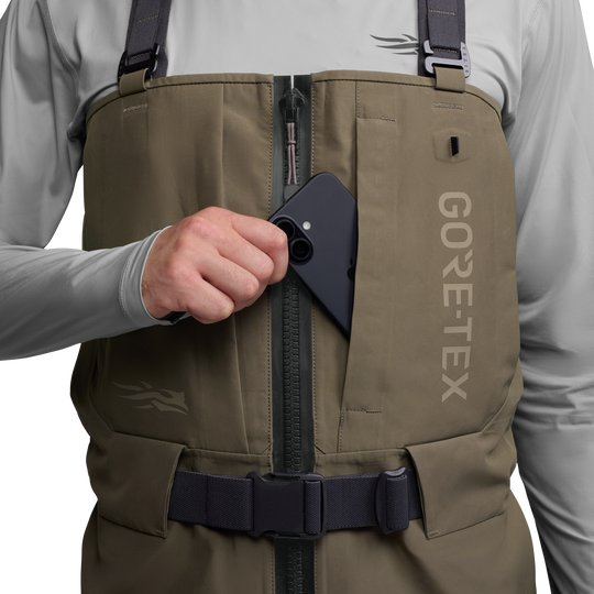 Sitka CrossCurrent Zip GTX Stockingfoot Wader | Tailwaters Fly Fishing