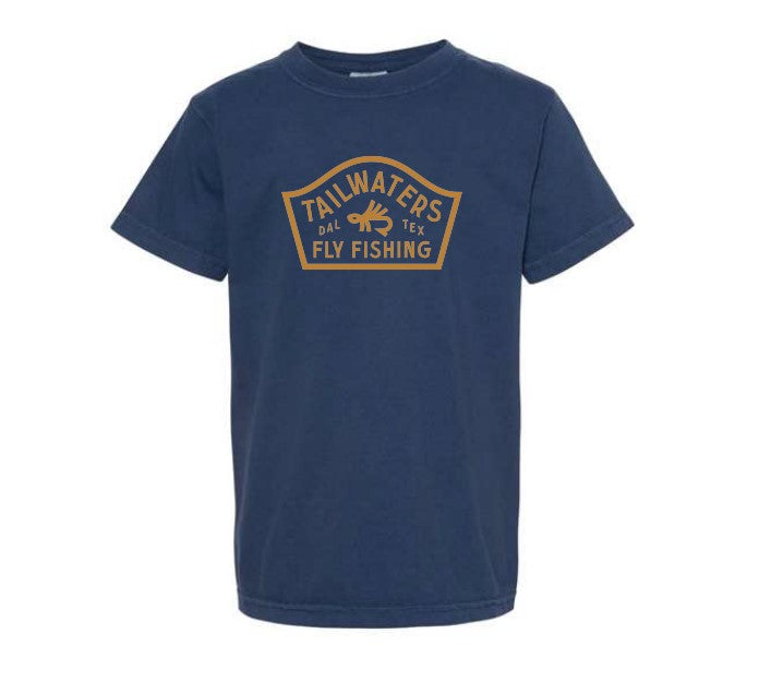 Tailwaters Fly Fishing Kids Trout Fly Logo T-Shirt