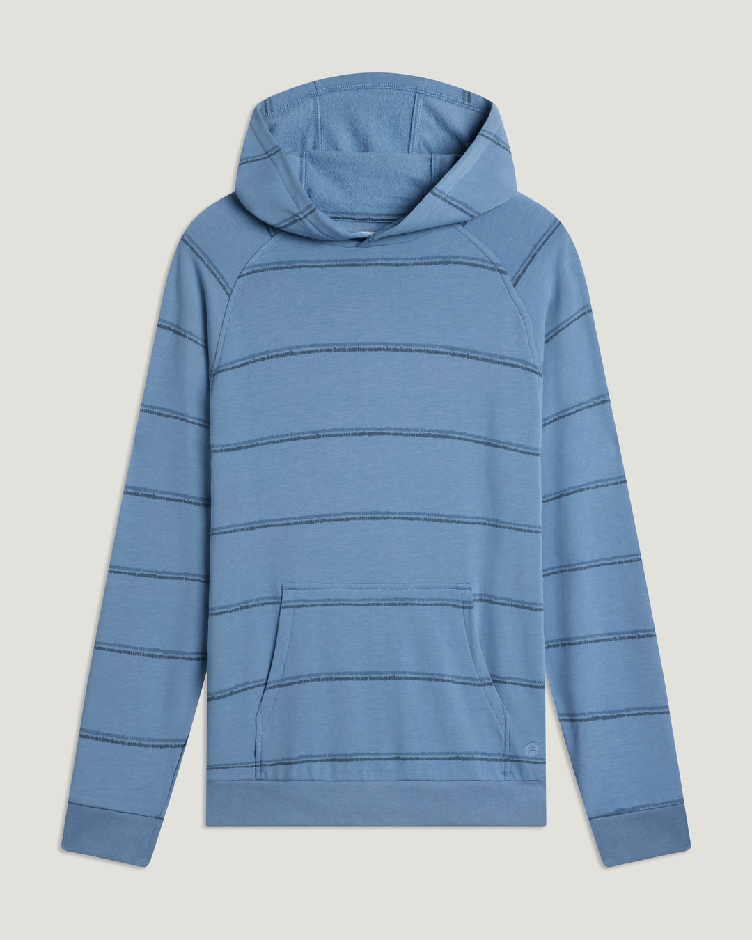 Free Fly Men's Bamboo Lightweight Fleece Hoodie, Dash Double Stripe Windward Blue