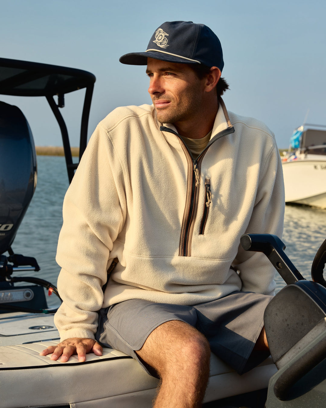 Free Fly Men's Ashridge Fleece Half Zip, view 2