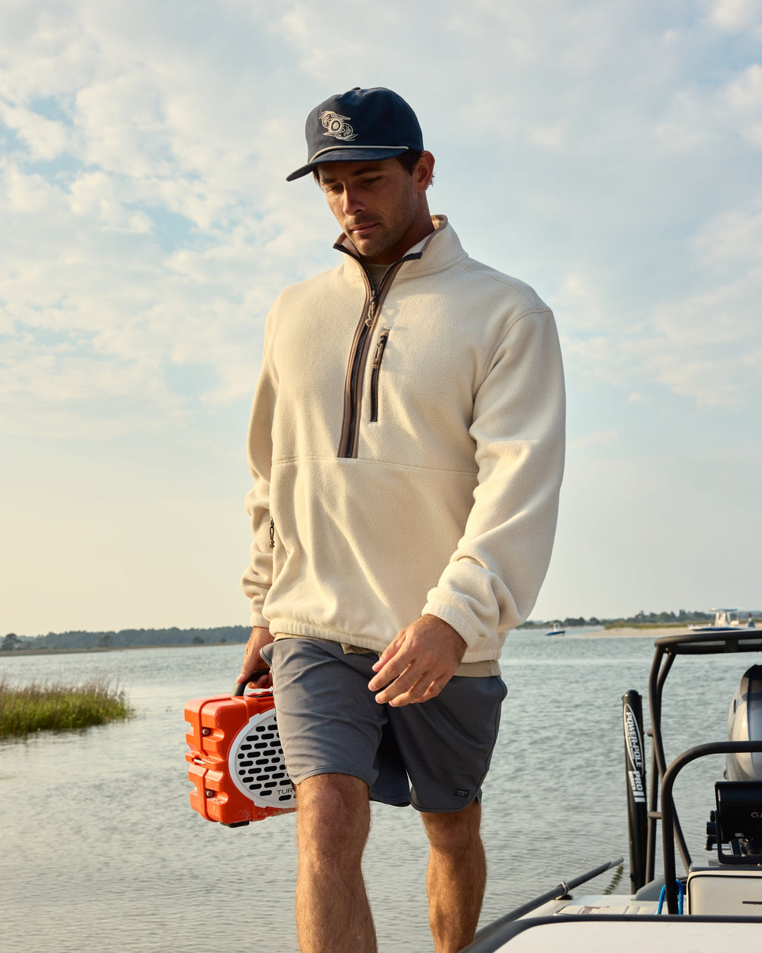 Free Fly Men's Ashridge Fleece Half Zip, view 8