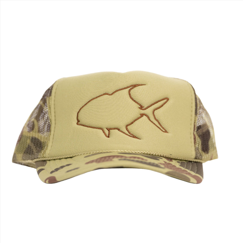 More Left Fly Co Permit Outline Foam Trucker | Tailwaters Fly Fishing