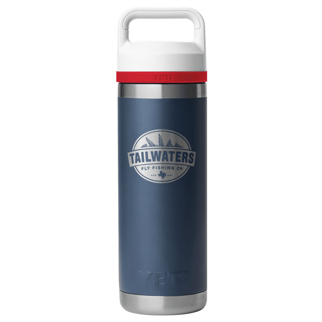 Yeti Rambler 18 oz Bottle Chug - N/R/W Classic Logo | Tailwaters Fly Fishing
