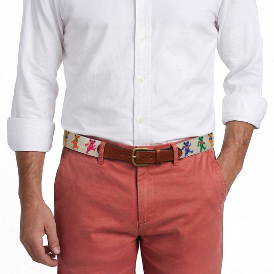 Smathers & Branson Dancing Bears Belt, Oatmeal, view 4