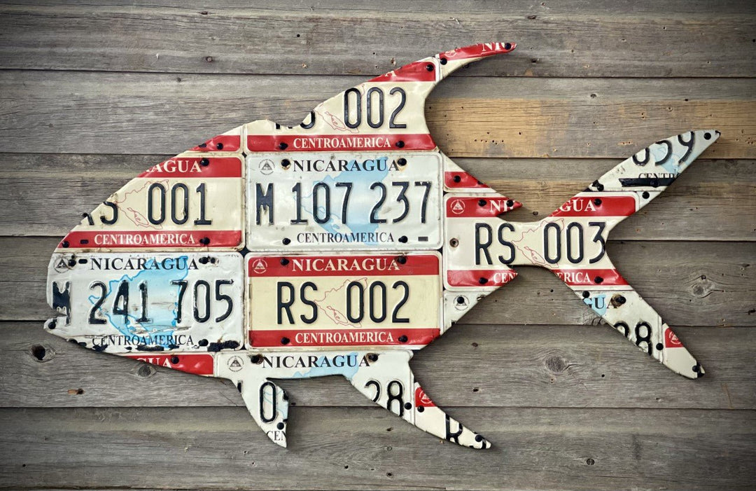 Nicaragua Permit License Plate Art | Tailwaters Fly Fishing