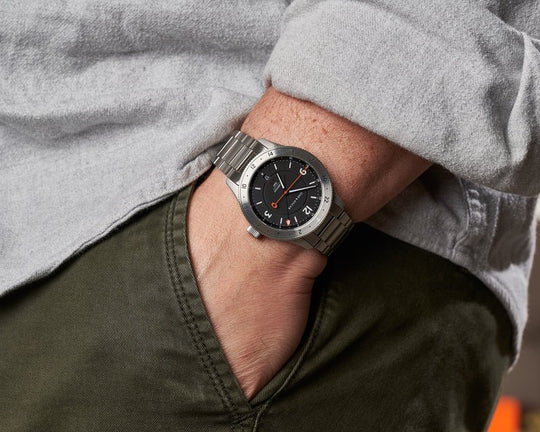 Oak & Oscar The Humboldt GMT - Black Dial | Tailwaters Fly Fishing
