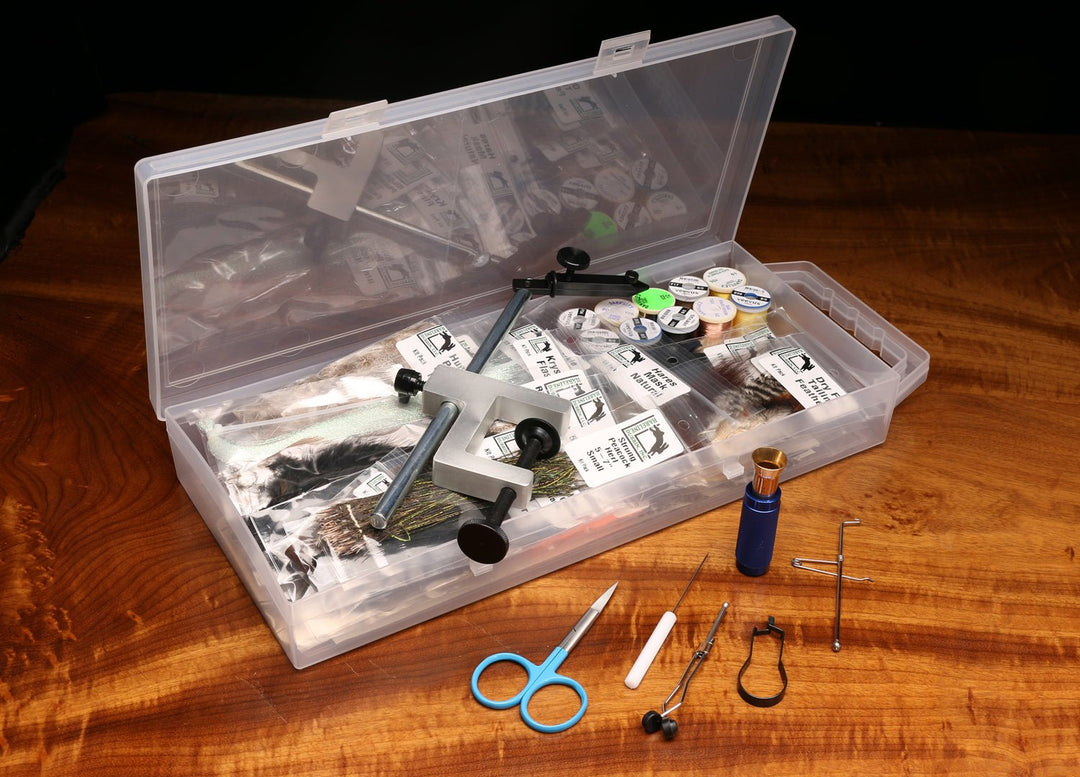 Hareline Hareline Fly Tying Material Kit With Premium Tools and Vise