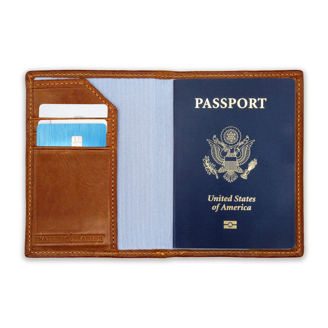 Smathers & Branson Texas Flag Passport Case, Inside