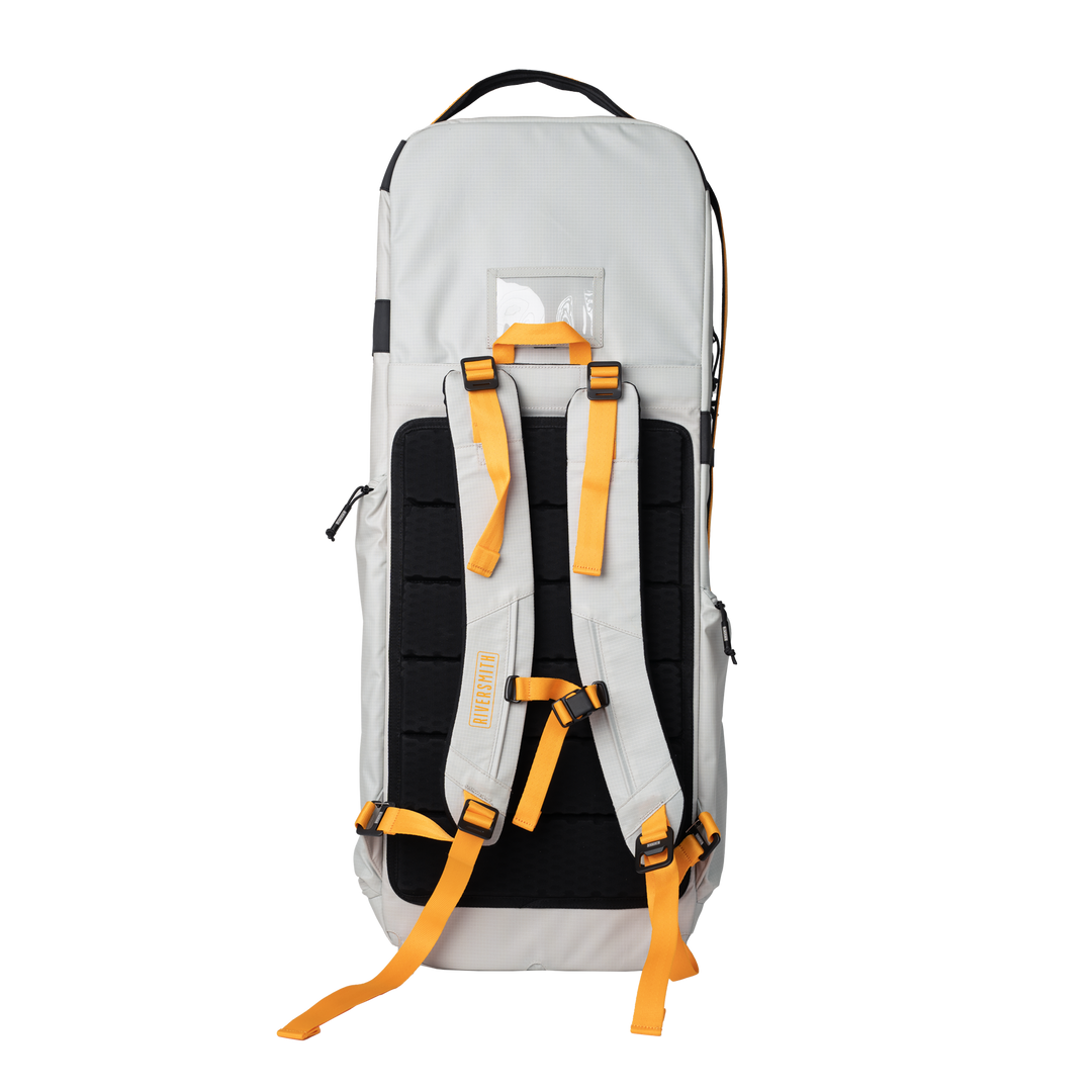 Riversmith Convoy Travel Pack, Gray Cadmium, back view