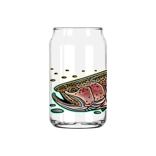 Casey Underwood Rainbow Trout Beer Glass, view 3