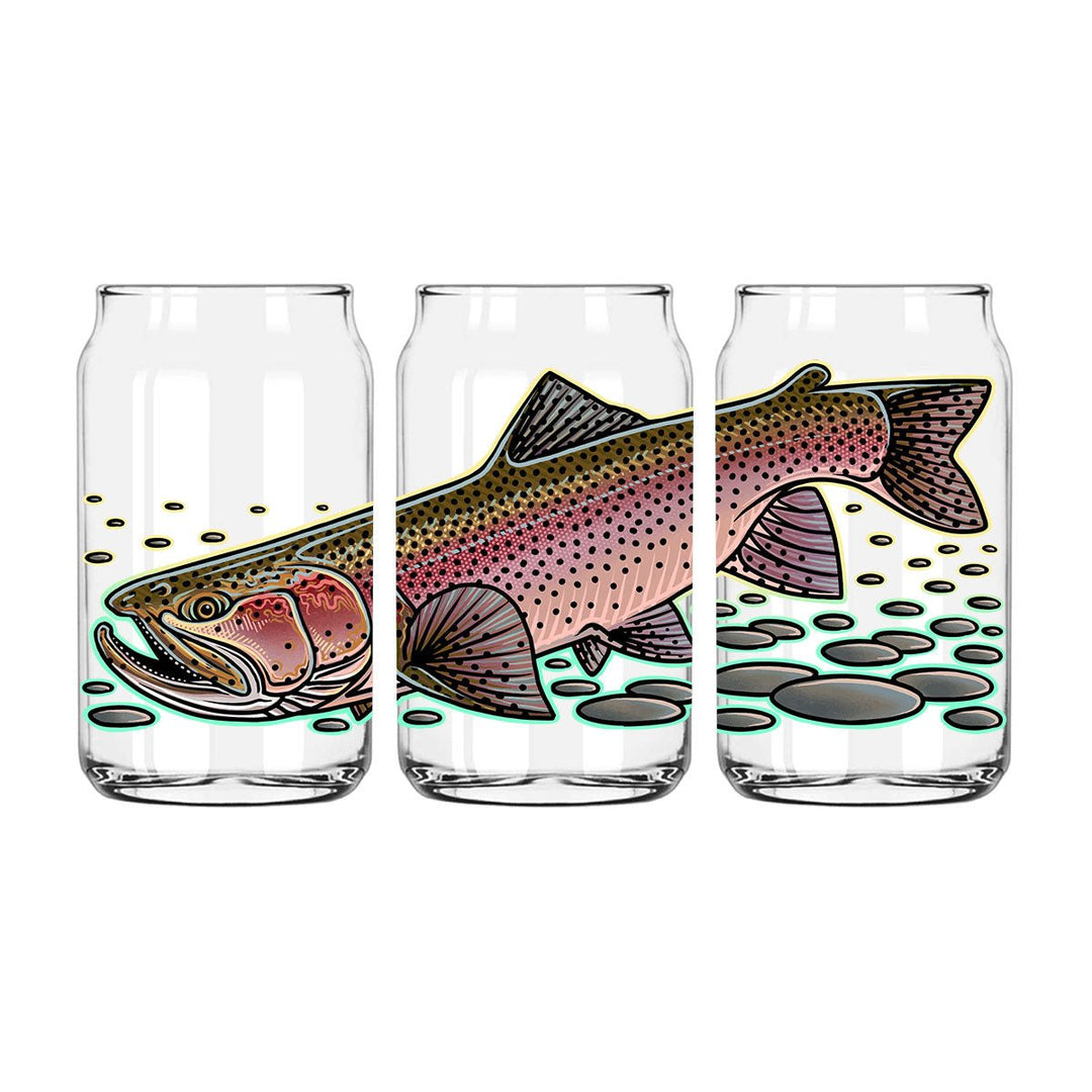 Casey Underwood Rainbow Trout Beer Glass, view 2
