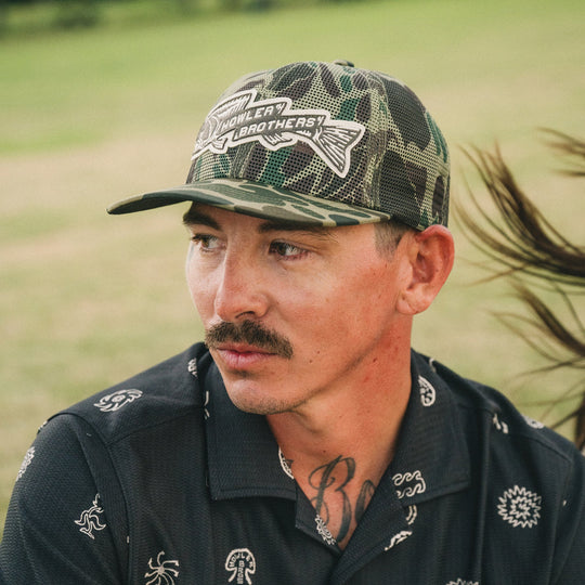 Howler Brothers Unstructured Snapback Hats  - Trout Bolt : Camo | Tailwaters Fly Fishing