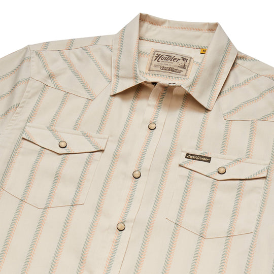 Howler Brothers  HB X Land Cruiser H Bar B Snapshirt: Tracks Off White | Tailwaters Fly Fishing