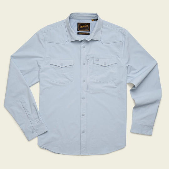 Howler Brothers Emerger Tech Longsleeve, Sky, front view