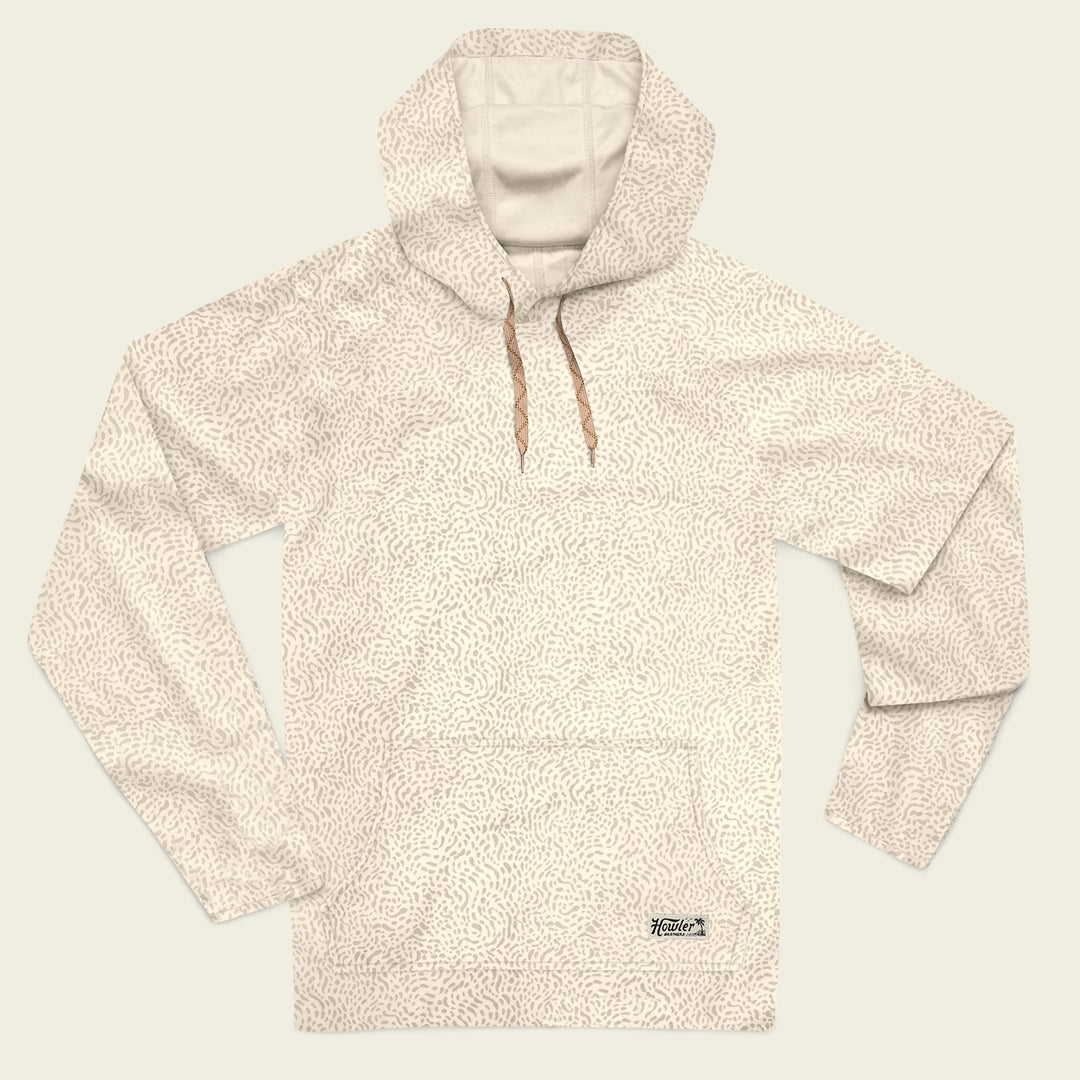 Howler Brothers Loggerhead Hoodie, Pond Patterns : Bone, front view
