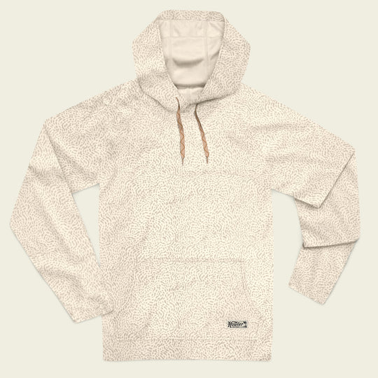 Howler Brothers Loggerhead Hoodie, Pond Patterns : Bone, front view
