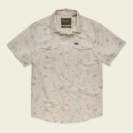 Howler Brothers H Bar B Snapshirt, Sea Rodeo : Sand, front view