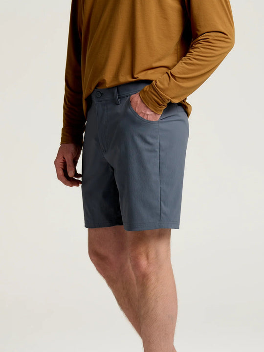 Free Fly Men's Topogrid Short, Storm Cloud