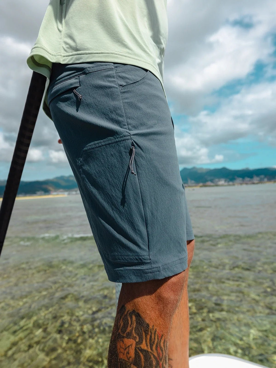 Free Fly Men's Topogrid Short, worn