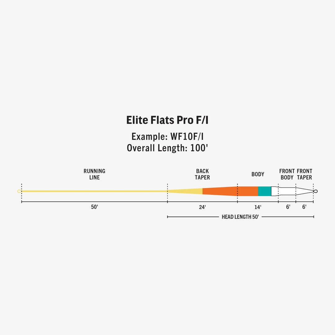 RIO Products Elite Flats Pro Clear Tip Fly Line, Taper