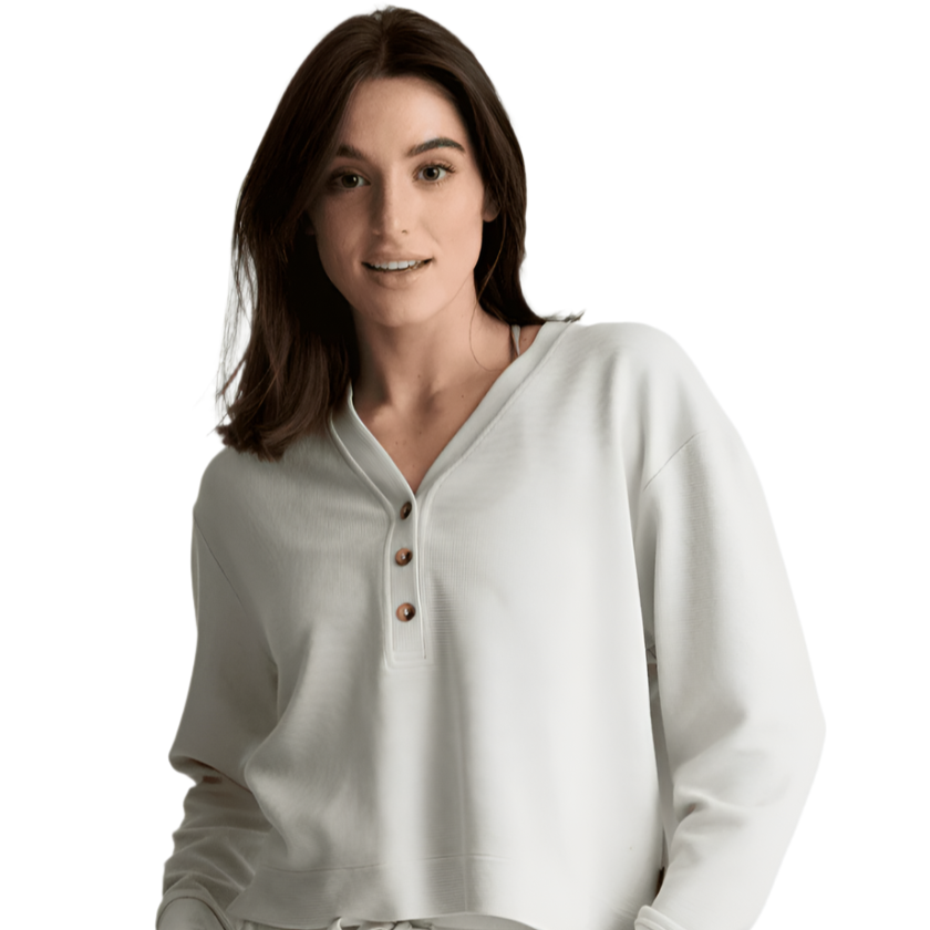 Free Fly Apparel Women's Waffle Long Sleeve Henley | Tailwaters Fly Fishing