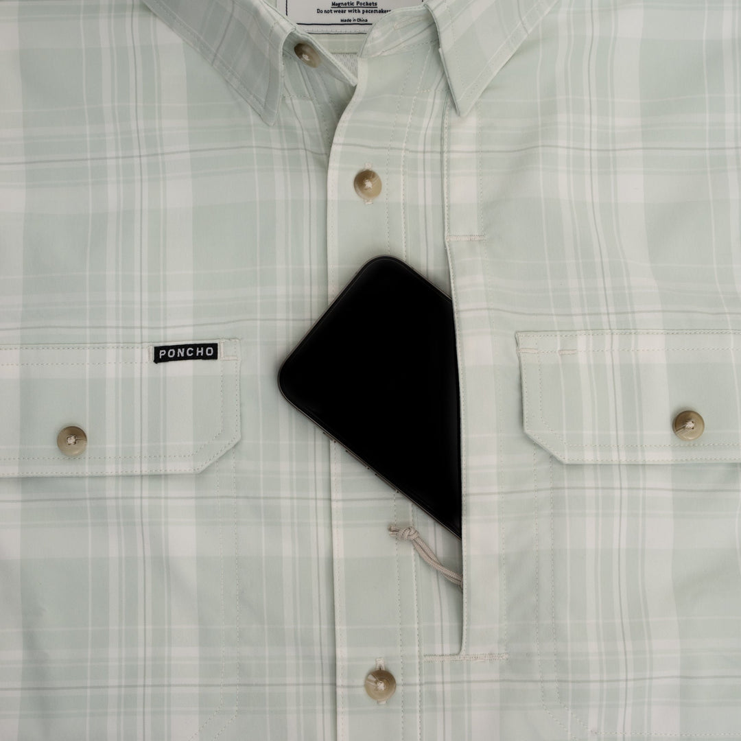 Poncho The Cypress Short Sleeve Shirt, Spanish Moss, view 2