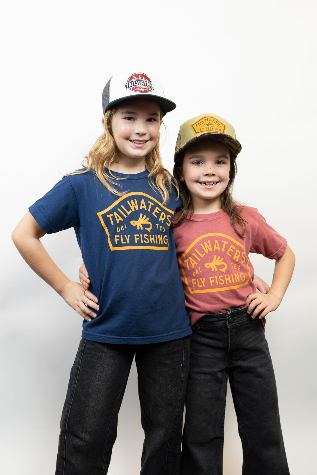 Tailwaters Fly Fishing Kids Trout Fly Logo T-Shirt