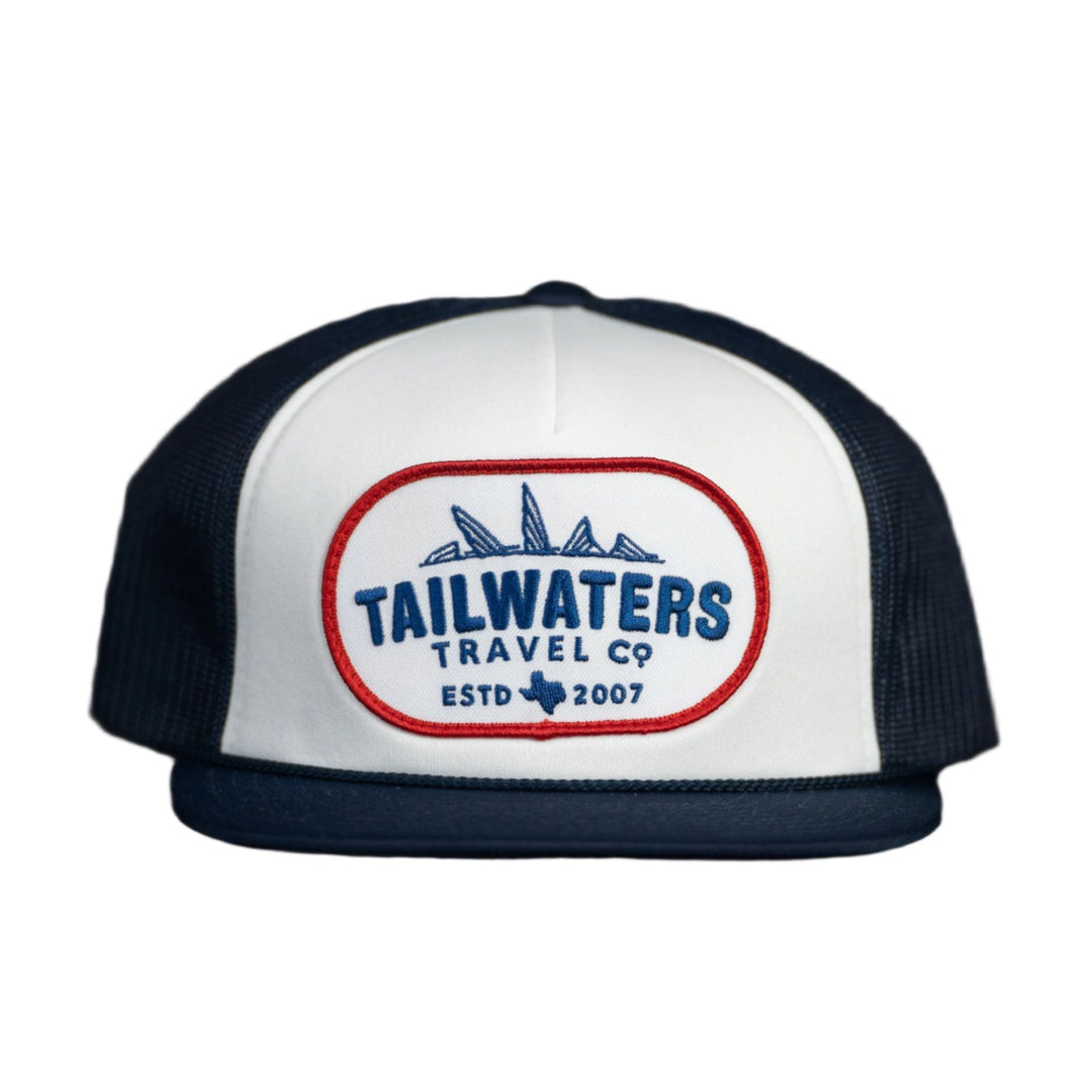Tailwaters Fly Fishing Blue & Red Travel Patch Hat | Tailwaters Fly Fishing