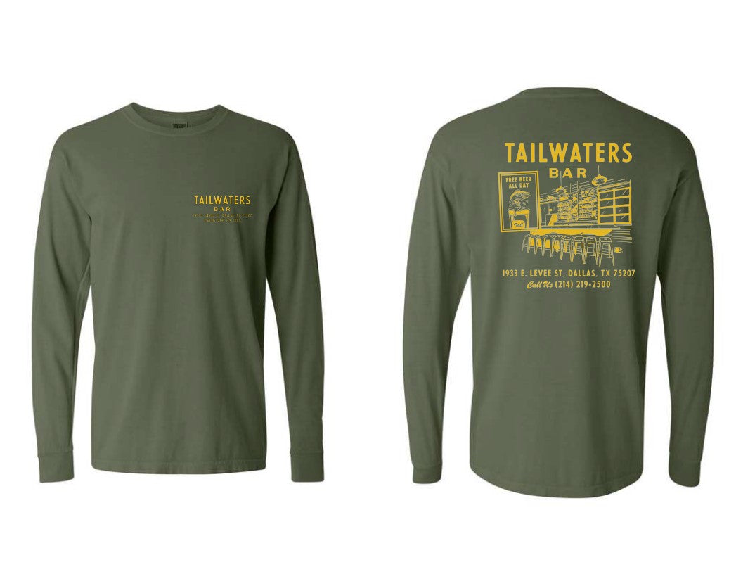 Tailwaters Fly Fishing Tailwaters Bar Logo Long Sleeve Shirt
