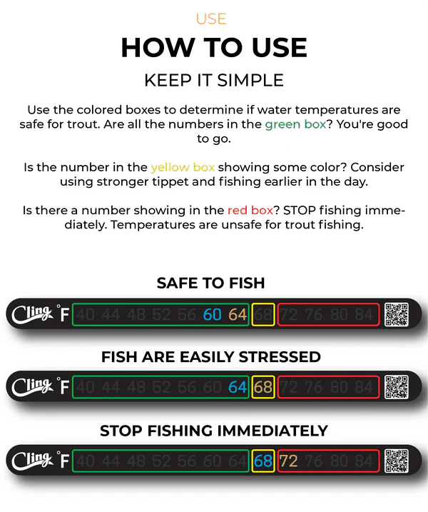 Cling Temperature Tape | Tailwaters Fly Fishing