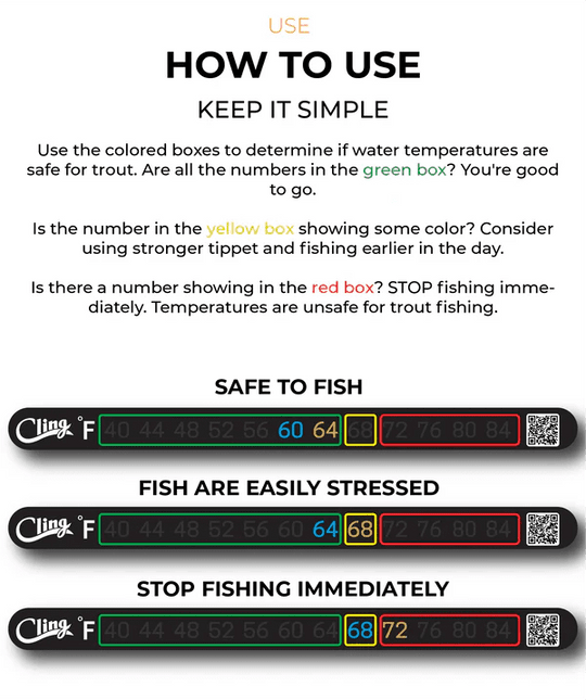 Cling Temperature Tape | Tailwaters Fly Fishing