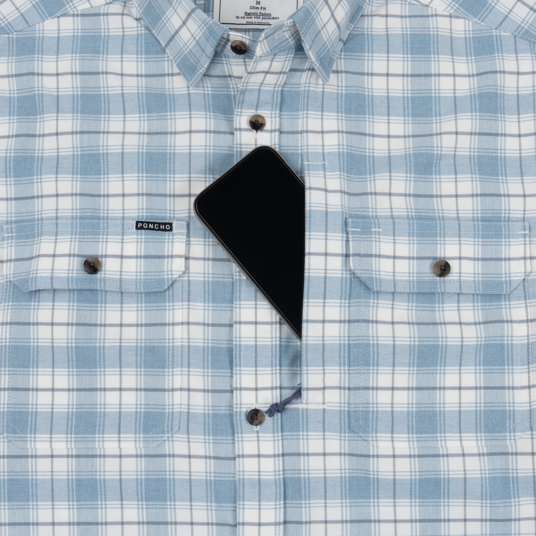 Poncho The Blue Bison Long Sleeve Shirt, detail, view 3