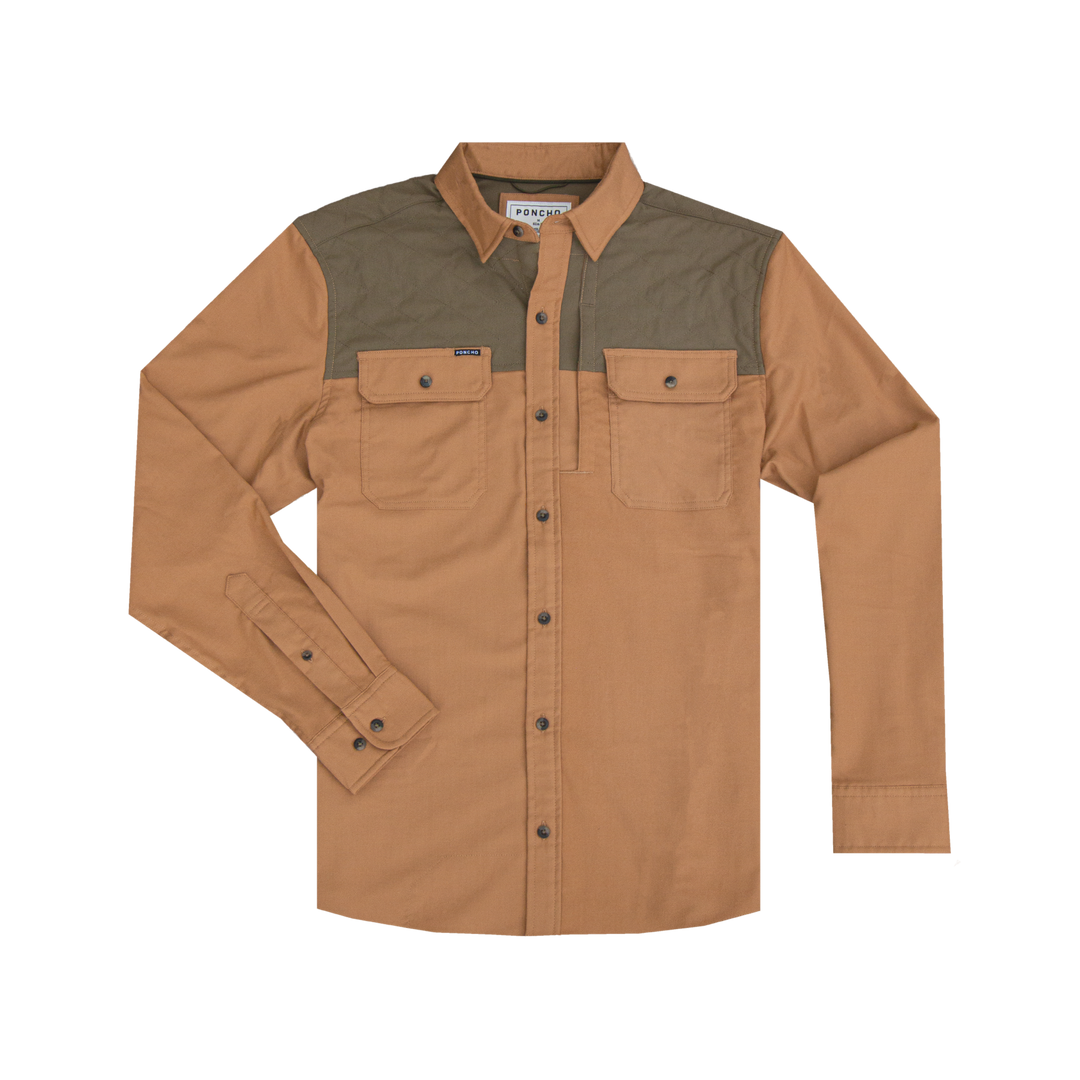 Poncho The Ditch Chicken Long Sleeve Shirt, front view