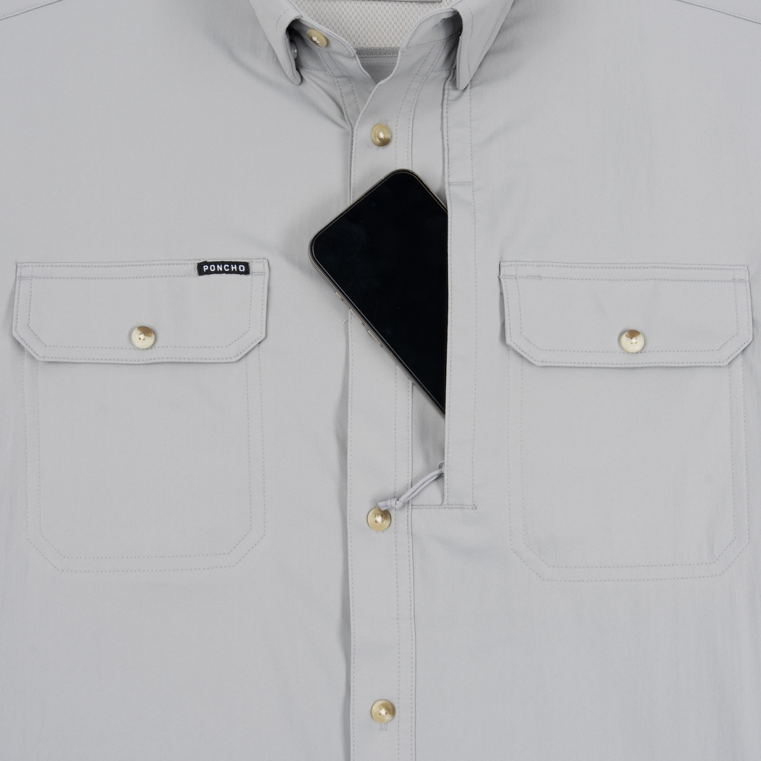 Poncho The Grey Fox Short Sleeve Shirt, detail, view 2