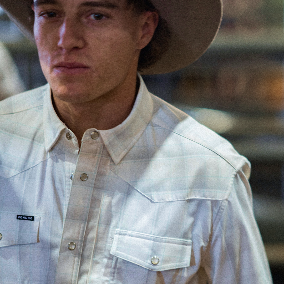 Poncho The Kalispell Long Sleeve Shirt, worn, view 2