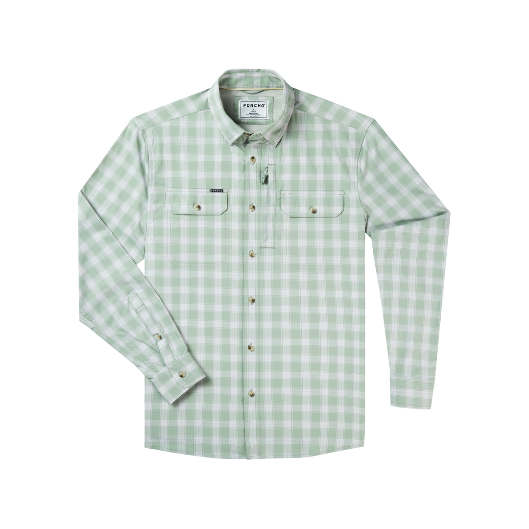 Poncho The Sapelo Long Sleeve Shirt, front view