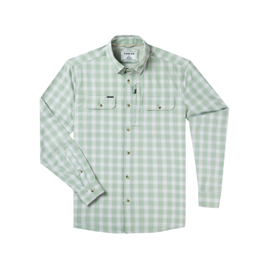 Poncho The Sapelo Long Sleeve Shirt, front view