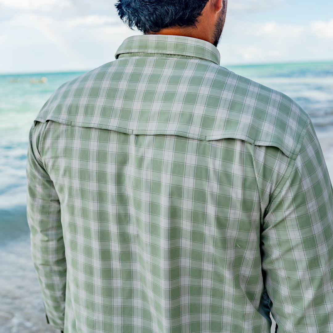 Poncho The Sapelo Long Sleeve Shirt, worn, view 2