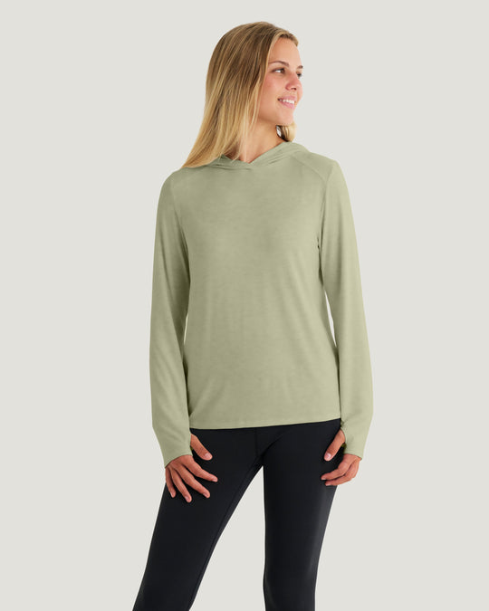 Free Fly Women's Bamboo Shade Hoodie II, Tea