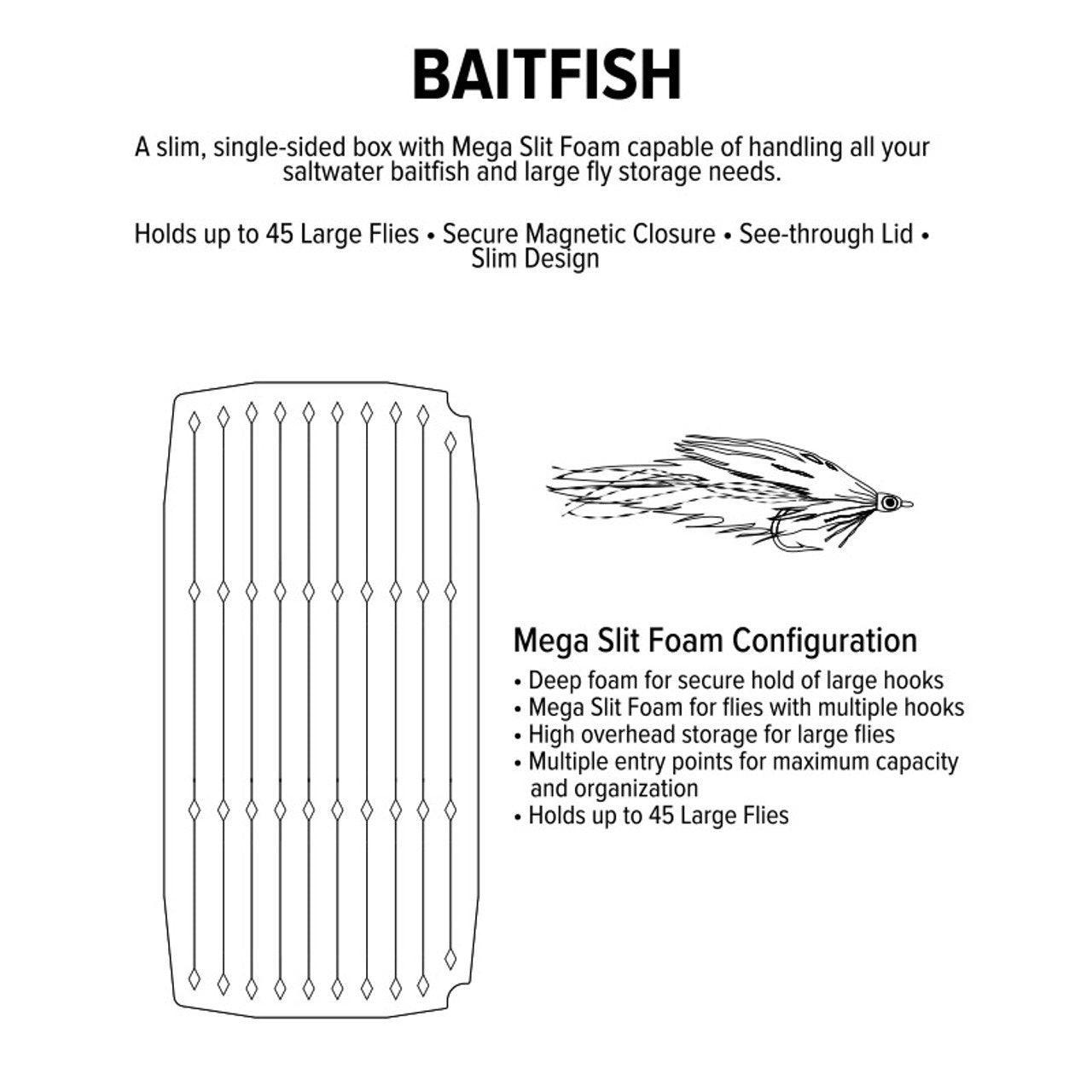 UPG Foam Baitfish Fly Box