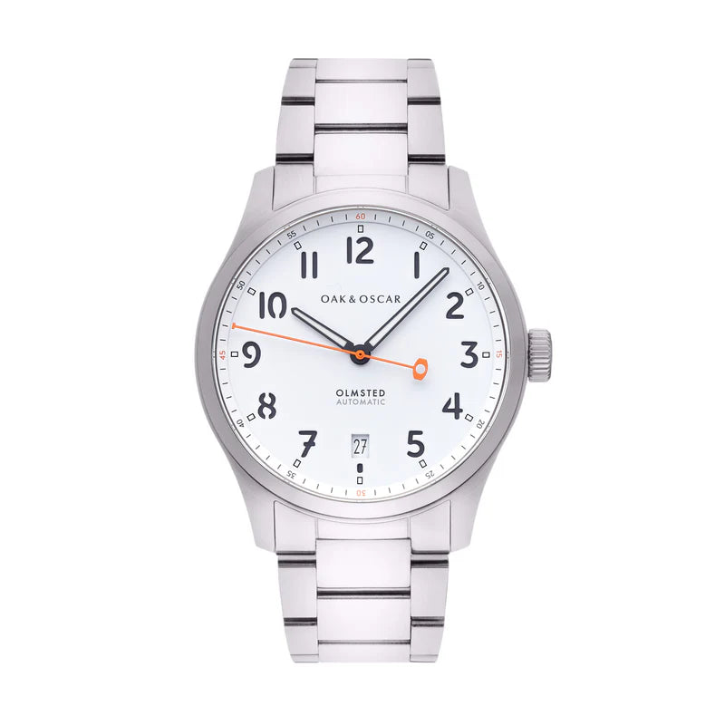 Oak & Oscar The Olmstead 38 - White Dial | Tailwaters Fly Fishing
