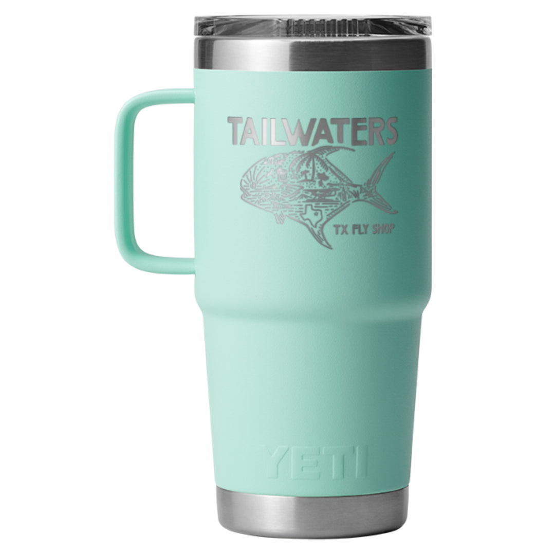 Yeti Rambler 20 oz Travel Mug - Worldwide Permit Logo | Tailwaters Fly Fishing