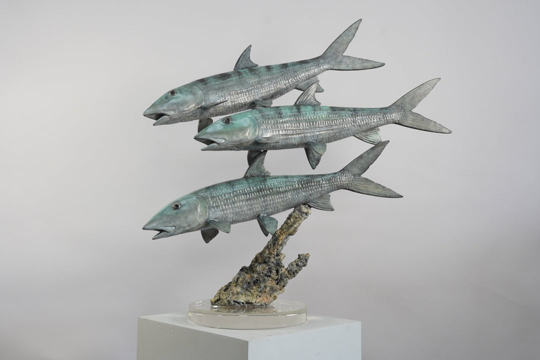 Chris Bladen Bonefish Trio Bronze Sculpture | Tailwaters Fly Fishing