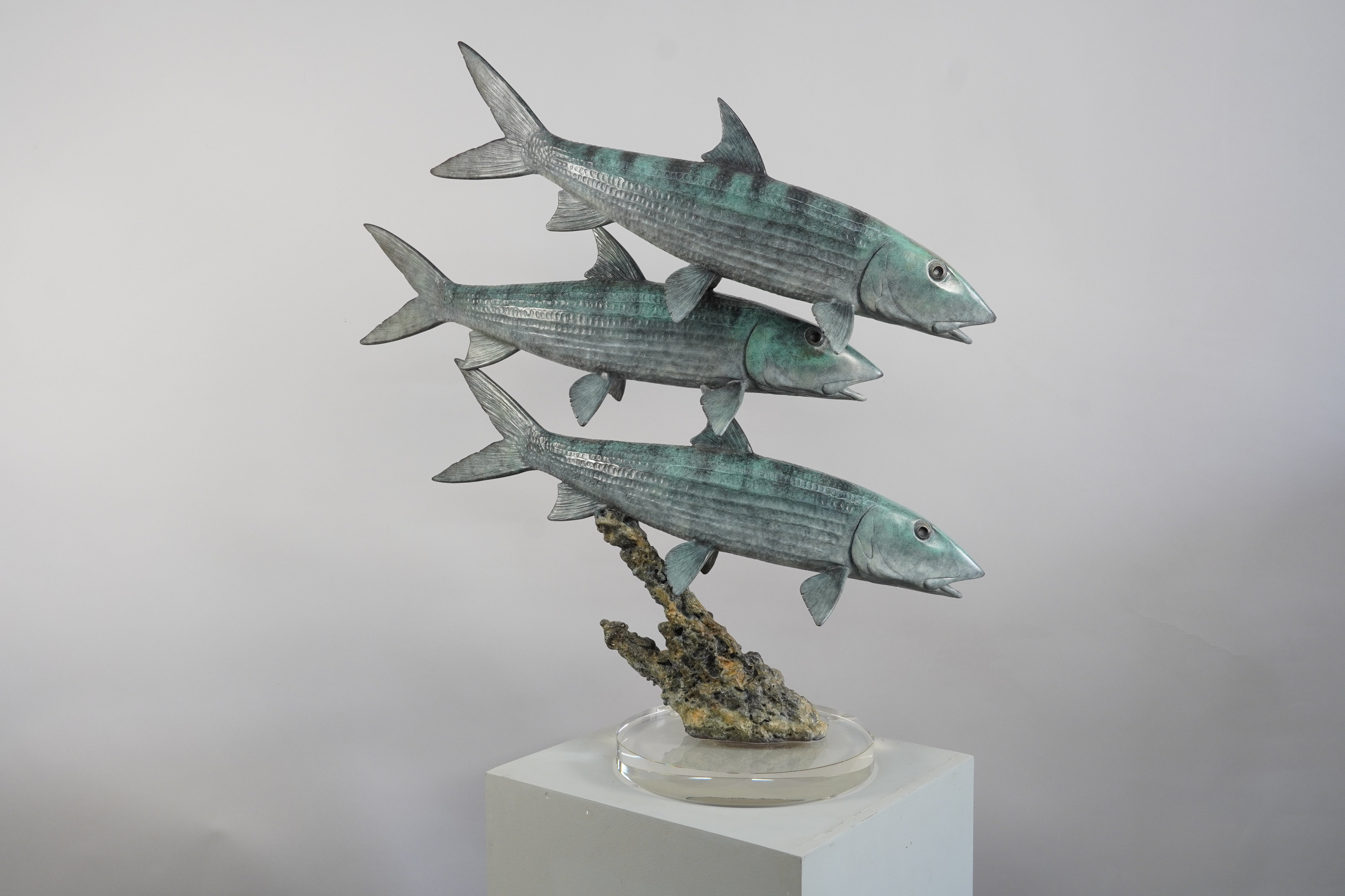 Chris Bladen Bonefish Trio Bronze Sculpture