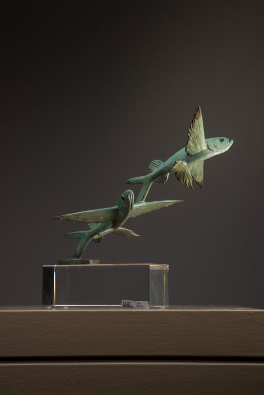 Chris Bladen Flying Fish Duo Bronze Sculpture | Tailwaters Fly Fishing